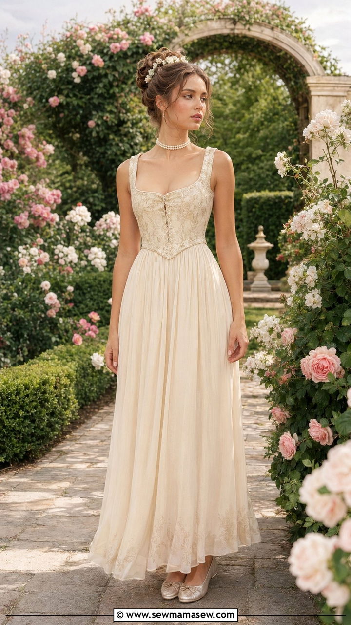 Regencycore Corset Top and Maxi Skirt Outfit - 35 aesthetic outfits ideas