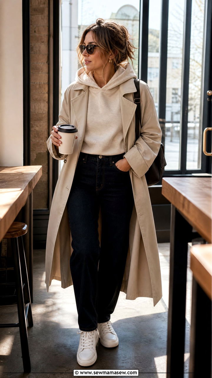 Relaxed Hoodie Outfit With Dark Jeans - 25 Interior designer outfit ideas