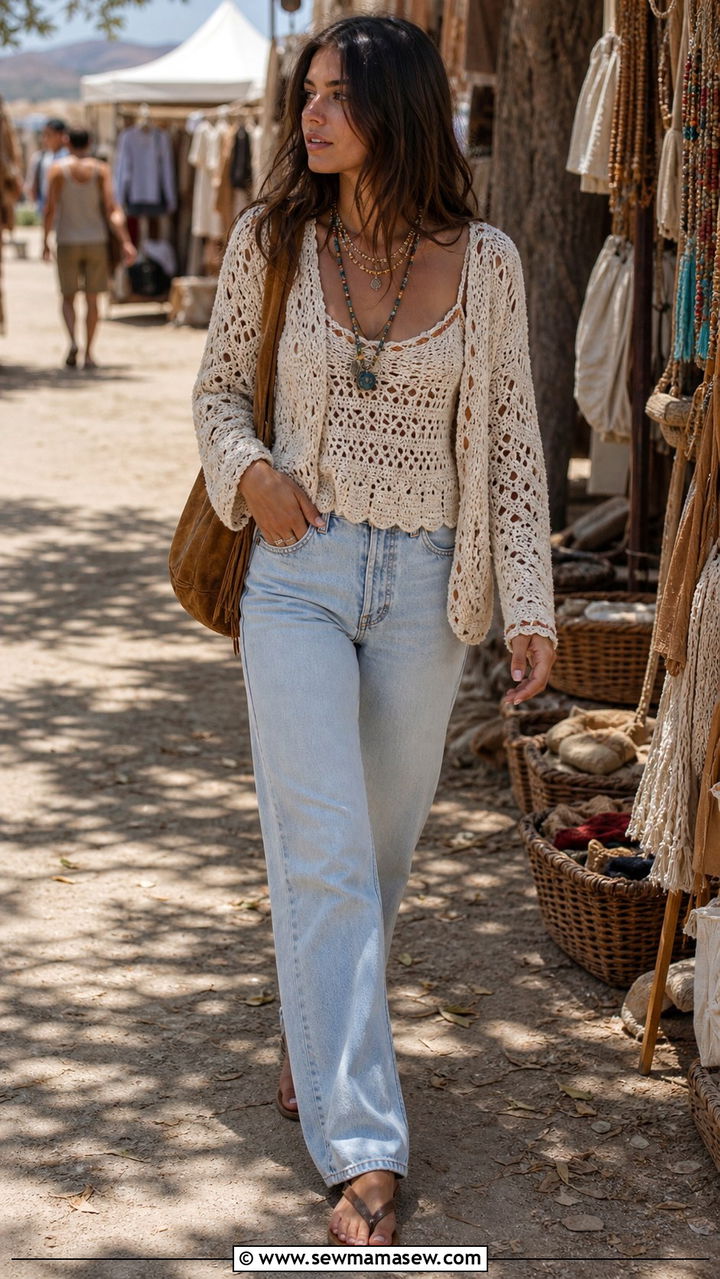 Relaxed blazer and wide leg jeans outfit - 40 Spring style ideas