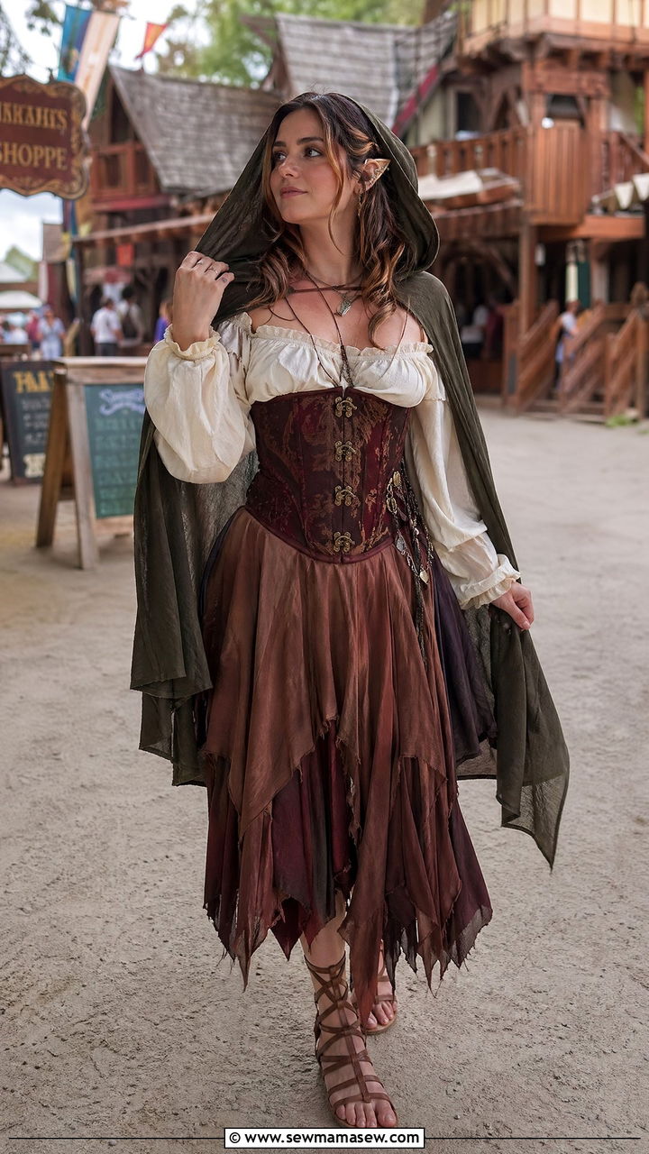 Ren Faire Corset and Flowing Skirt Fairy Outfit - 35 Fairycore outfit ideas