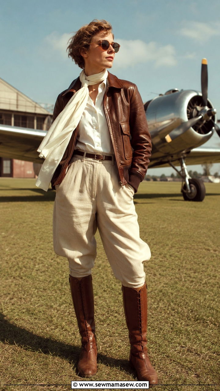 Retro Amelia Earhart Jodhpur Outfit - 25 Pilot outfit ideas