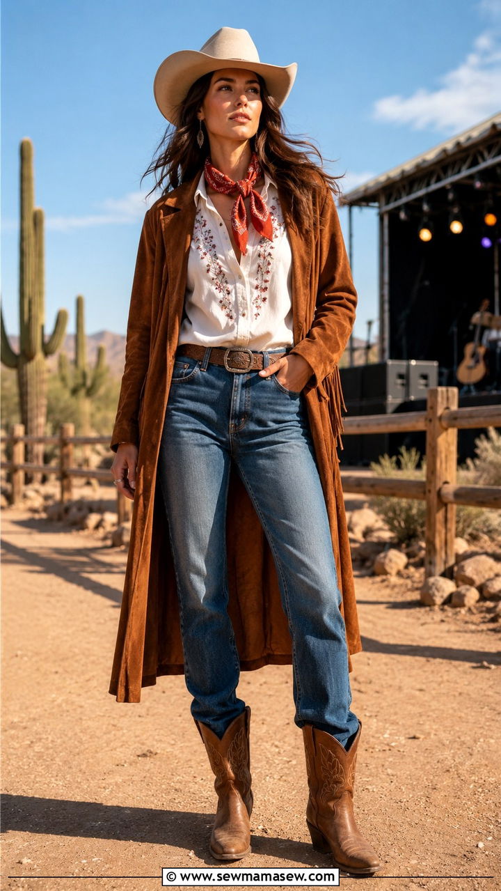 Retro Western Outfit with Cowboy Boots - 30 Retro outfit ideas 2026