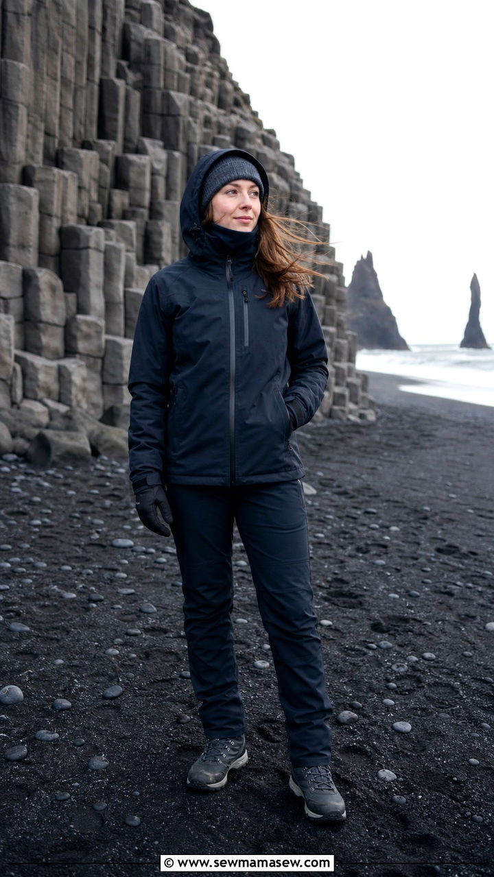 Reynisfjara Black Sand Beach Windy Outfit - 40 What to wear in Iceland