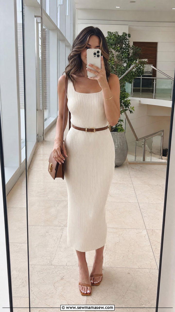 Ribbed Knit Dress Graduation Outfit - 30 Cute graduation outfits