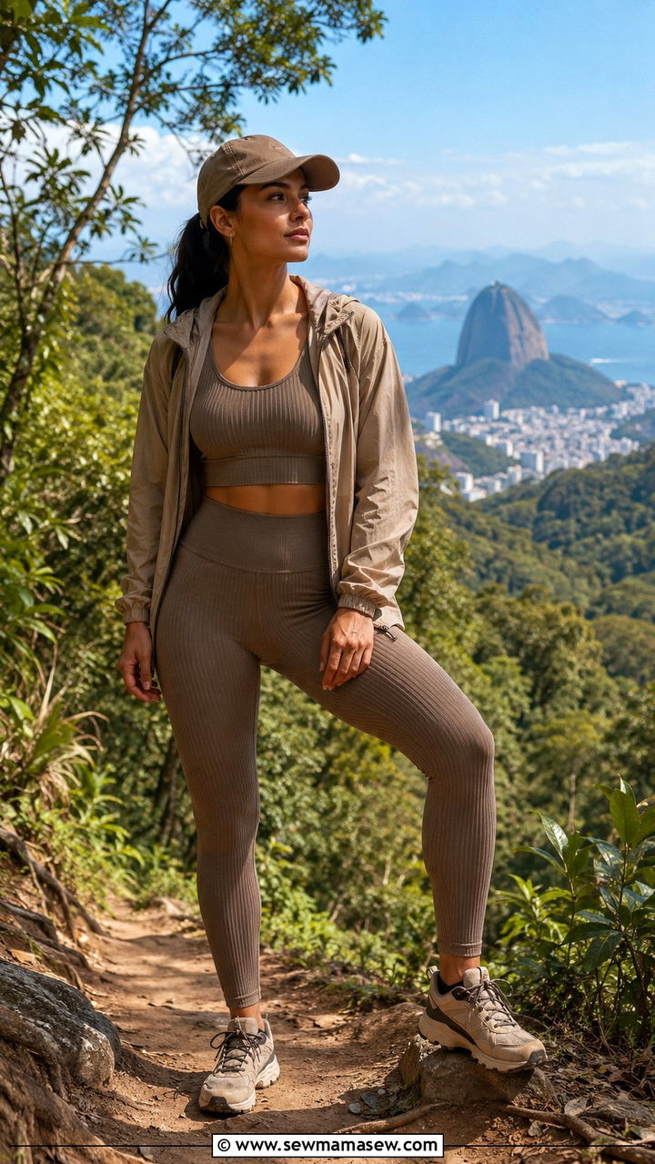 Rio de Janeiro Athleisure Set for Sugarloaf Hike - 25 Rio de Janeiro outfit ideas