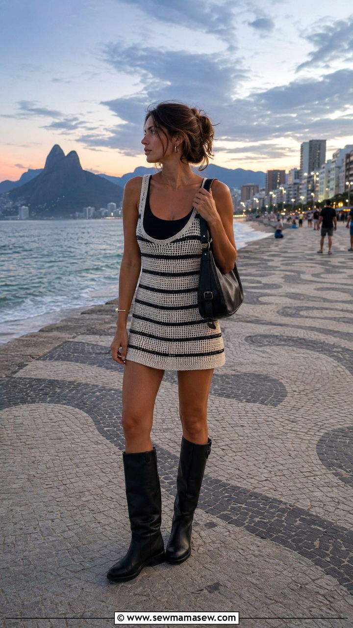 Rio de Janeiro Knitted Dress for Breezy Evening - 25 Rio de Janeiro outfit ideas