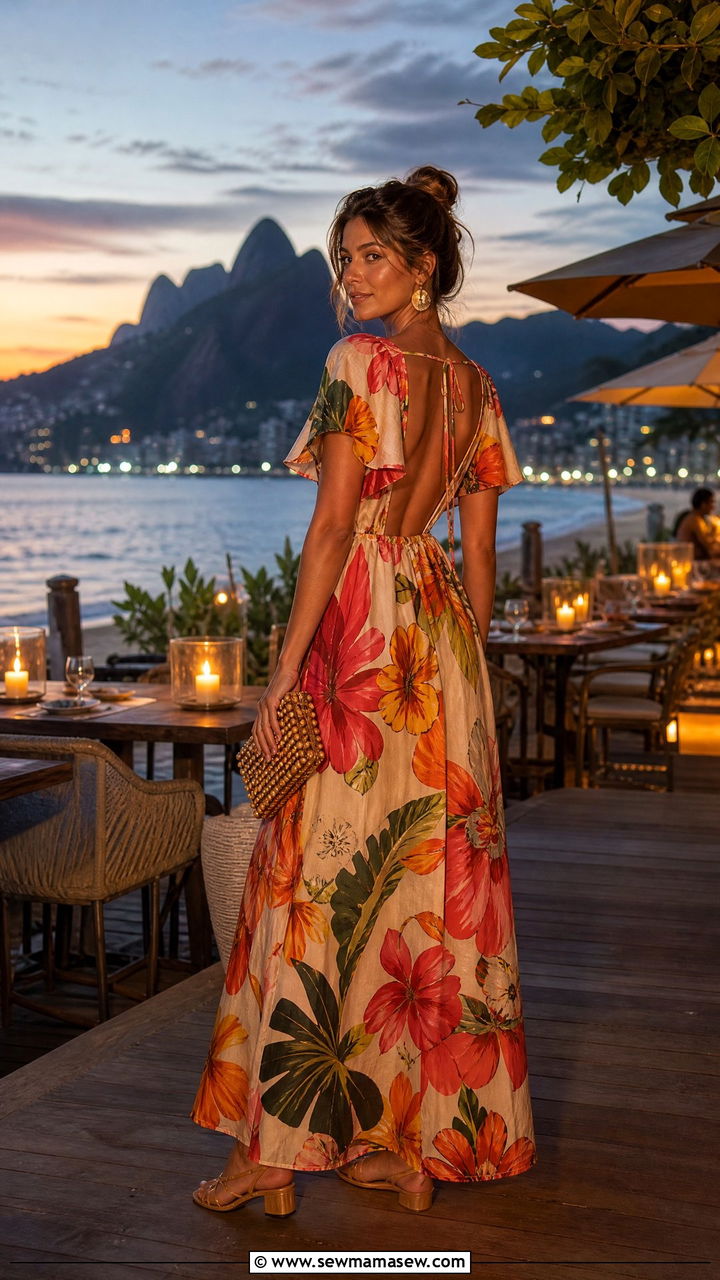 Rio de Janeiro Maxi Dress for Beachside Dinner - 25 Rio de Janeiro outfit ideas
