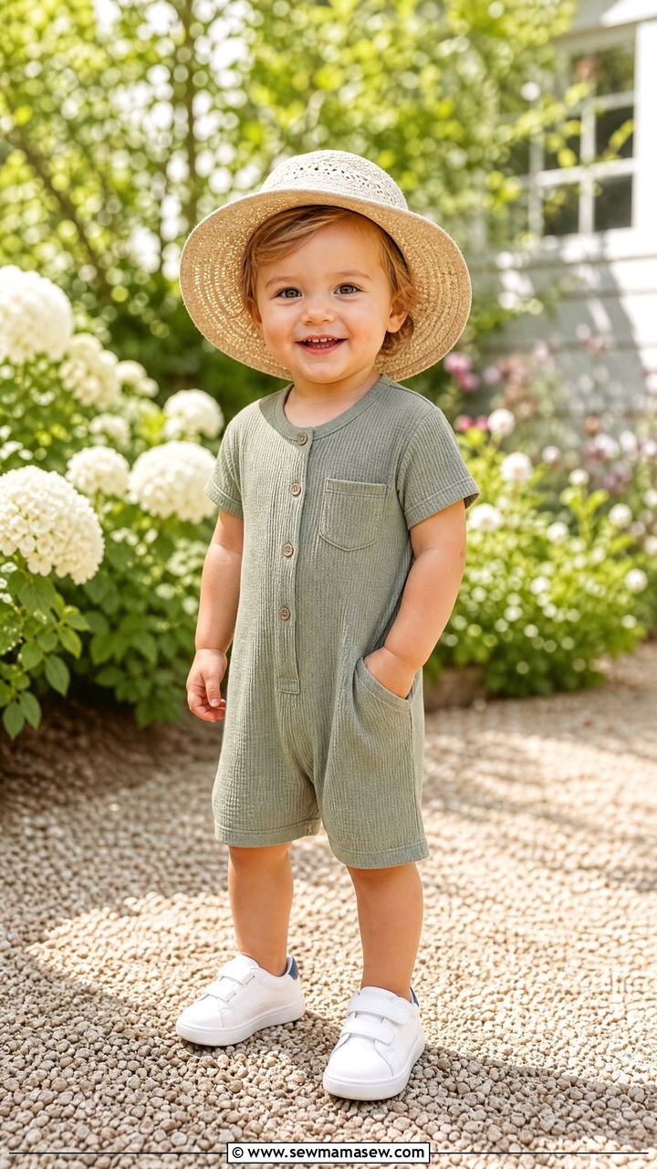 Romper With Sneakers And A Sun Hat - 25 Kid outfit ideas for school picture day