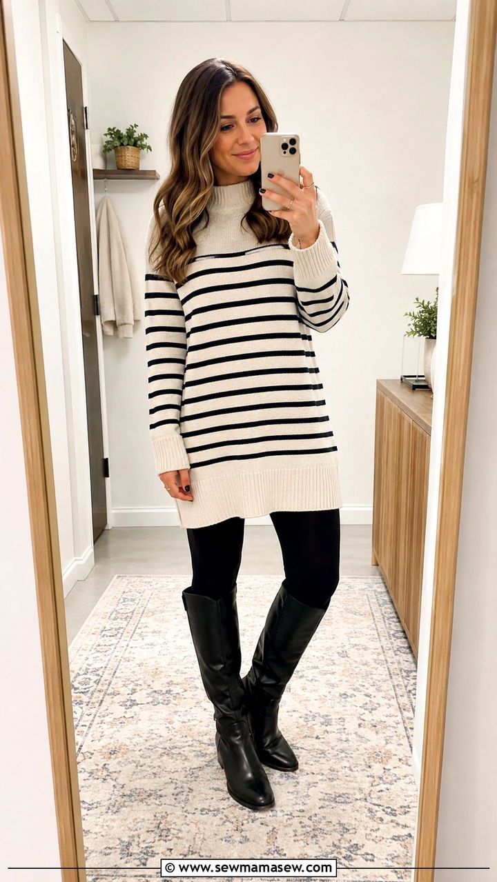 Ruffled Midi Dress With Draped Cardigan - 30 Teacher outfits with dresses