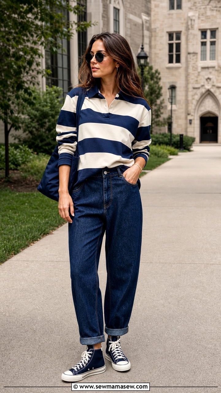 Rugby Shirt And Matching Jeans Set - 35 casual matching set outfits