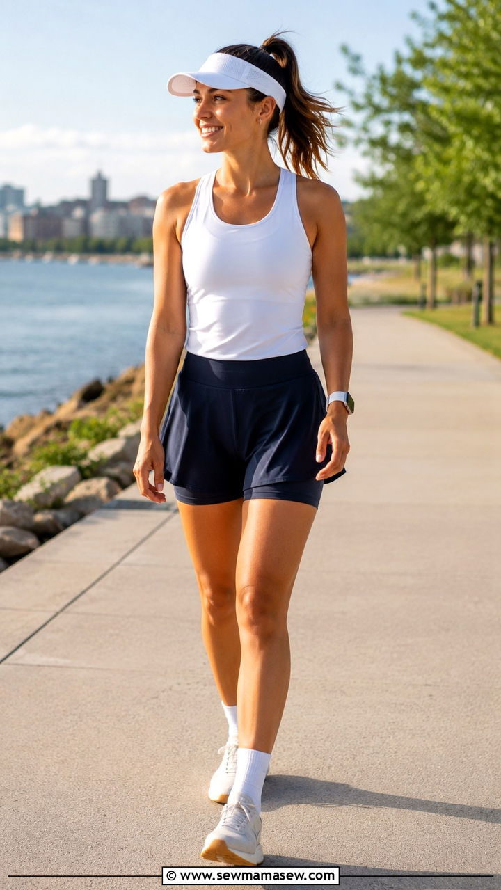 Running Skirt And Tank Top Morning Run Outfit - 25 Morning run outfit ideas