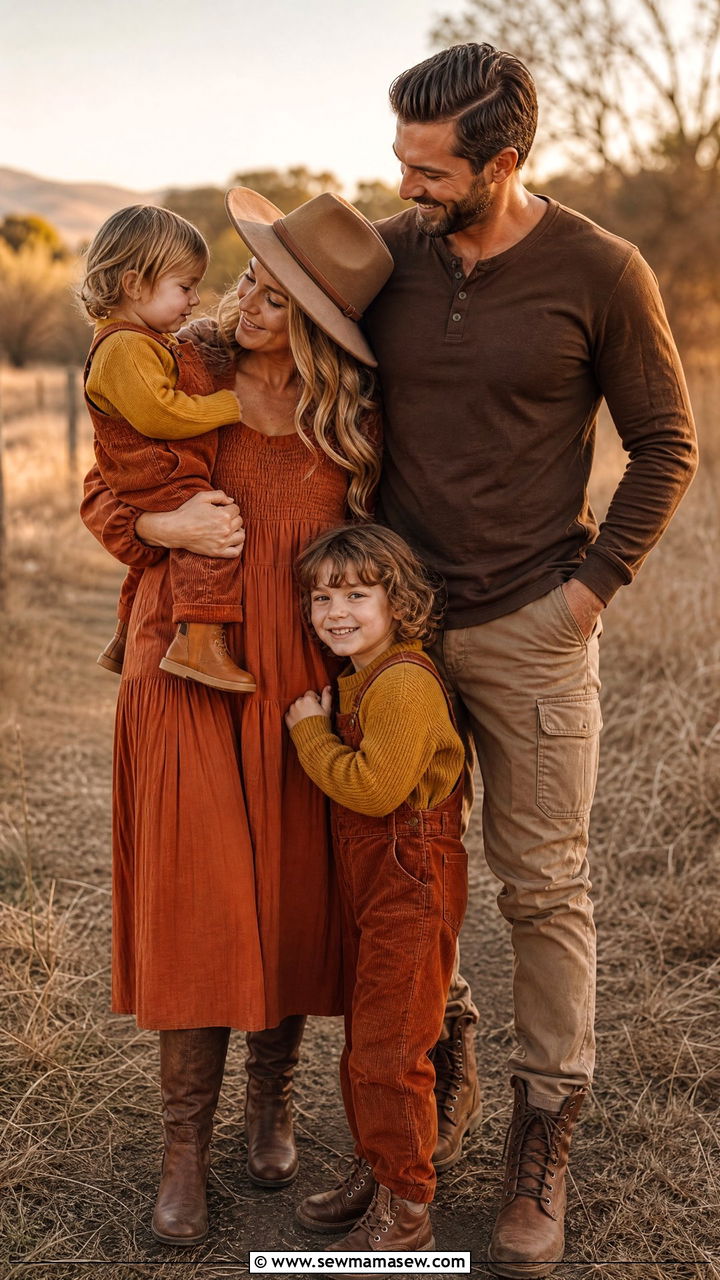 Rustic Earth Tone Family Outfit - 30 Matching spring family outfits