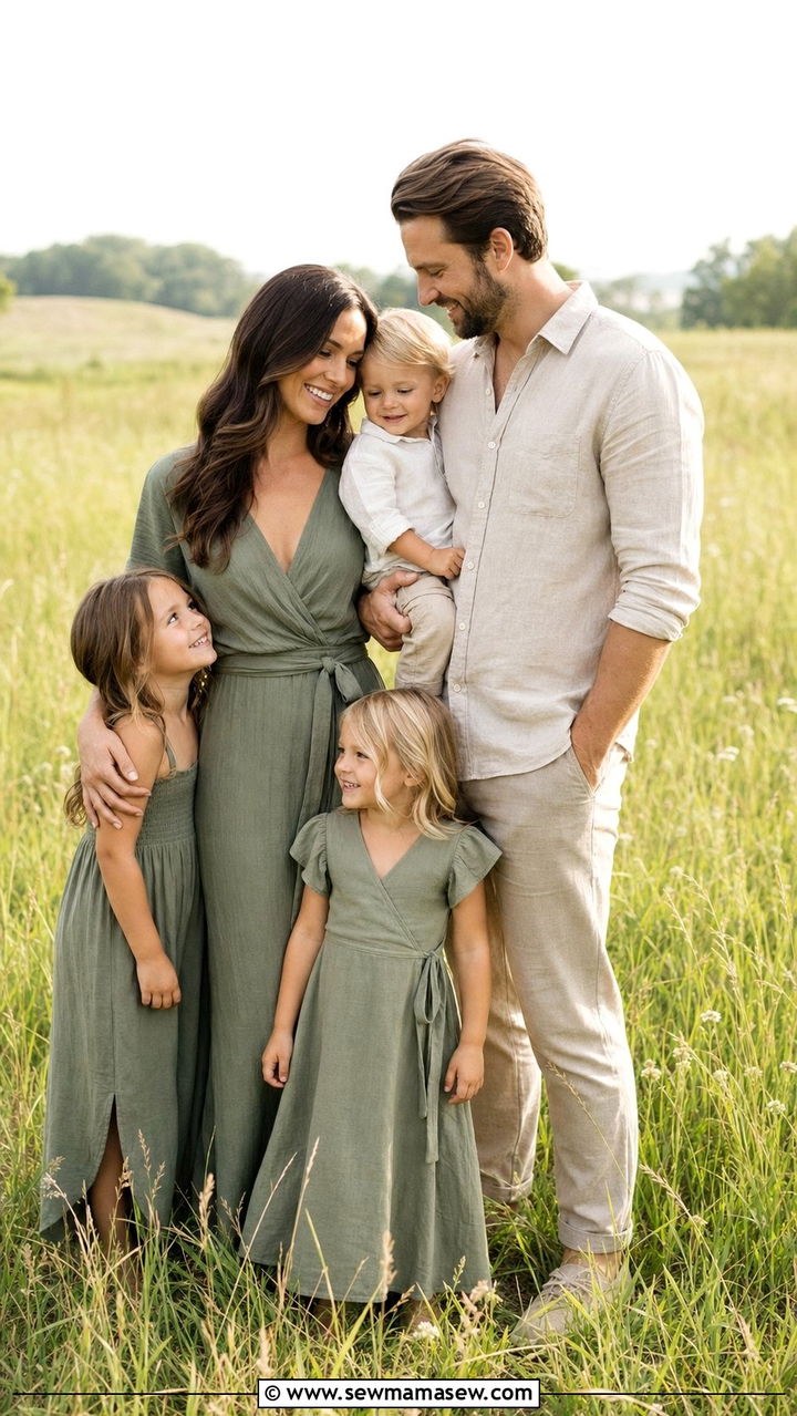 Sage Green And Ivory Family Photo Outfit - 25 Family photo outfit ideas matching