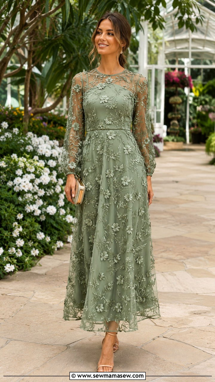 Sage Green Dress Spring Wedding Guest - 30 modest spring wedding guest outfit ideas