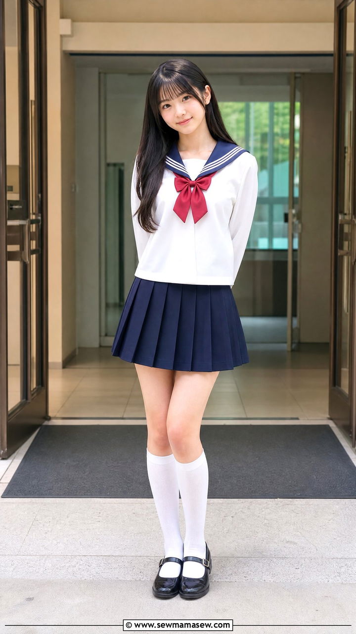 Sailor Style Uniform With Ribbon Bow - 25 School uniform outfit ideas cute