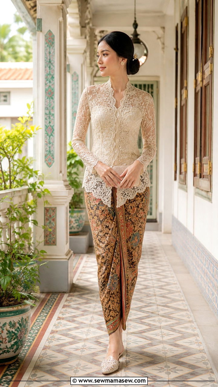 Sarong Kebaya Beaded Slippers - 40 Singapore outfit ideas