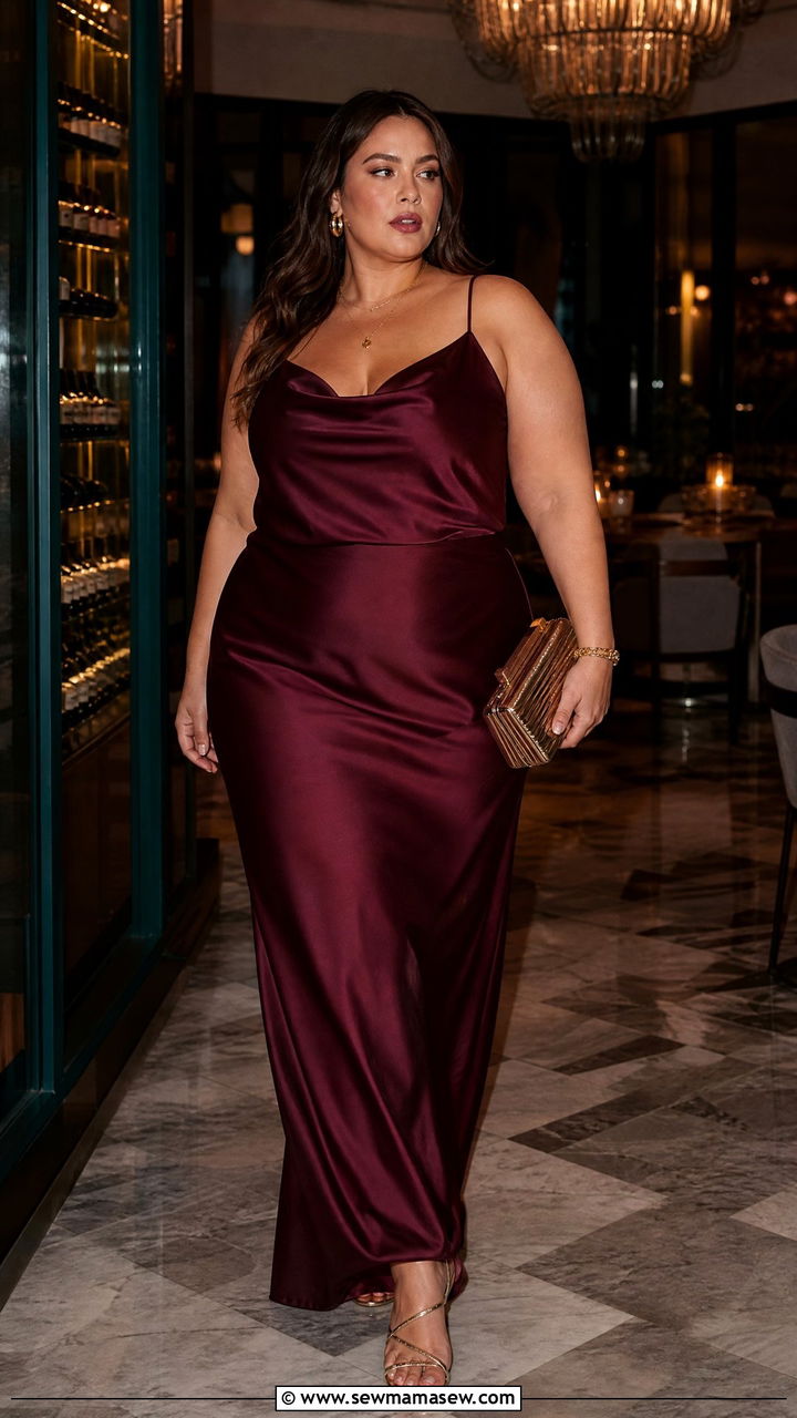 Satin Maxi Skirt Evening Outfit - 25 Maxi skirt outfit ideas plus size