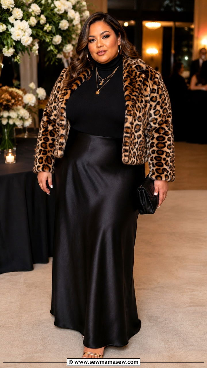 Satin Maxi Skirt Mob Wife Plus Size - 25 Mob wife outfits plus size