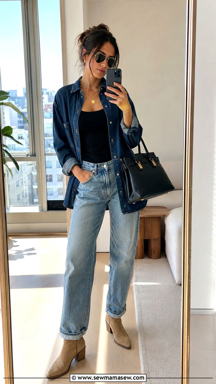 Satin Maxi Skirt With Chunky Knit and Ankle Boots - 30 Tokyo outfit ideas