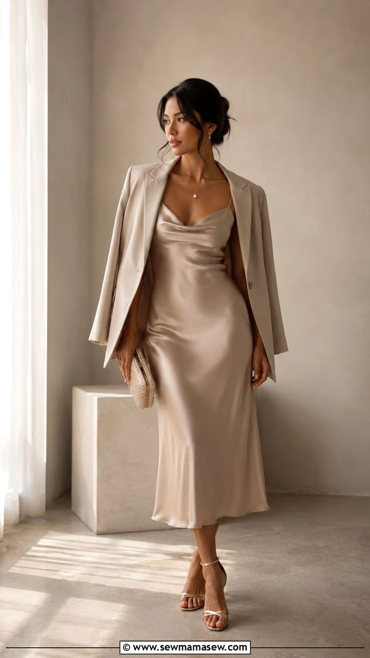 Satin Slip Dress Anniversary Photoshoot - 20 First anniversary photo outfit ideas