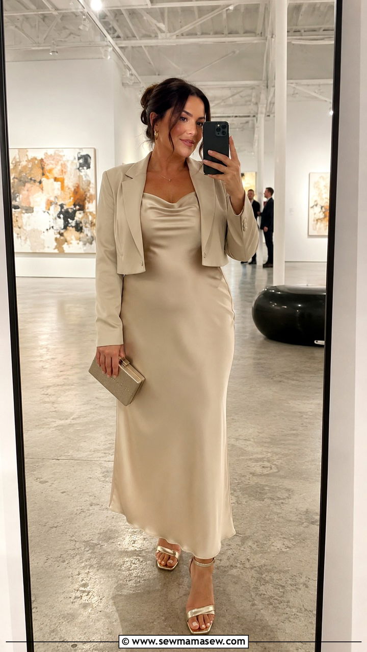 Satin Slip Dress Wedding Guest Size 16 - 25 Wedding guest outfit ideas size 16