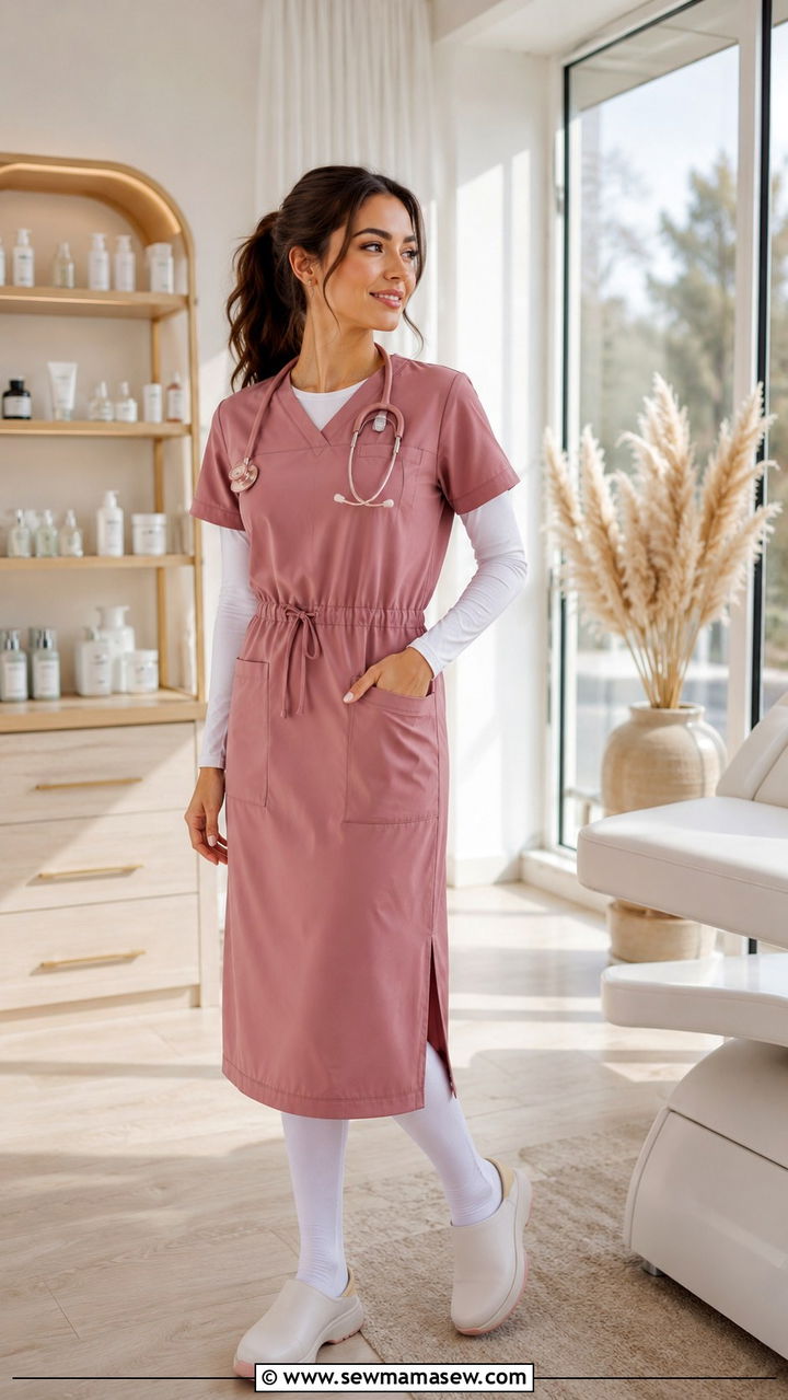 Scrub dress for nurses spring - 30 Spring nurse outfits
