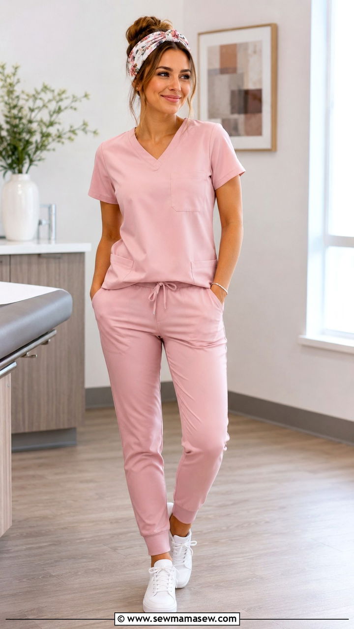 Scrubs With Headband - 30 Cute scrubs outfits
