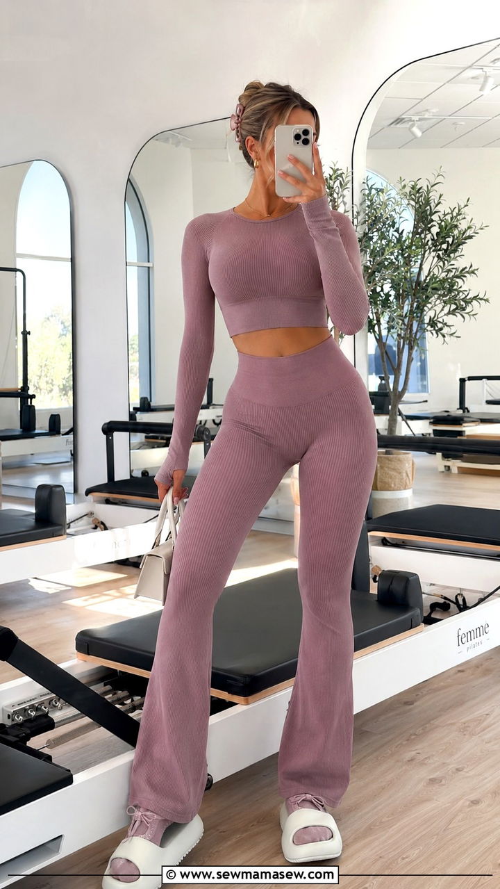 Seamless Ribbed Co Ord Set - 25 Pilates princess outfit ideas