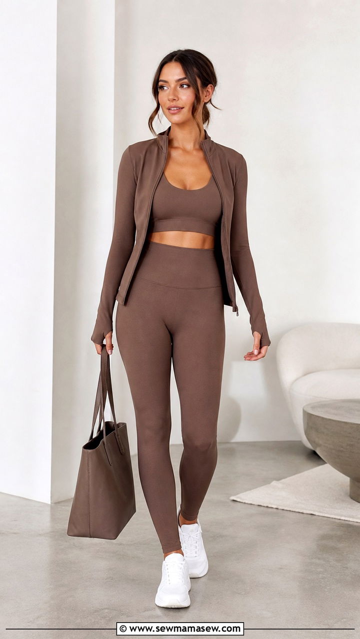 Seamless Three Piece Yoga Set - 40 Yoga girl outfit ideas