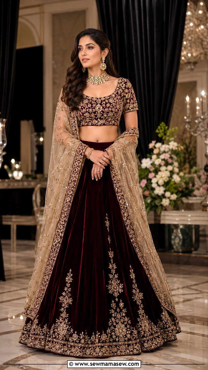 Sequin Lehenga for Sangeet Guest - 25 Wedding guest outfit ideas Sangeet ceremony