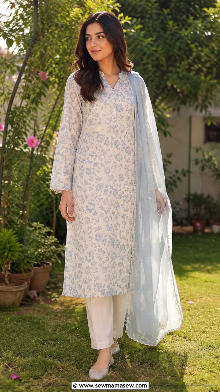 Shalwar Kameez With Chiffon Dupatta - 20 Modest outfit ideas for Pakistan