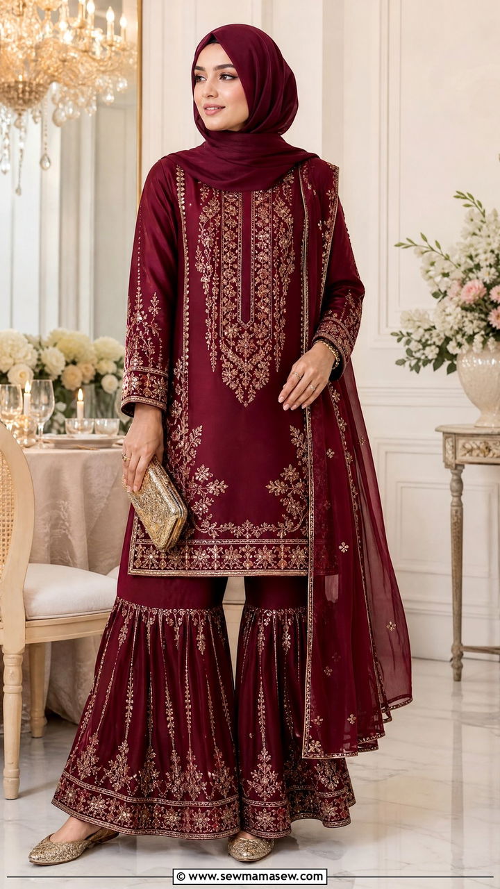 Sharara Set For Ramadan - 30 Ramadan outfit ideas modest