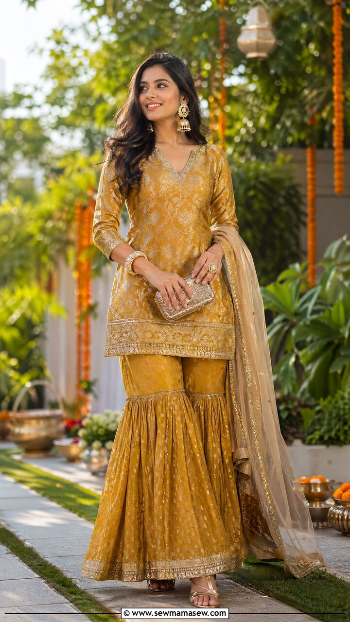 Sharara Suit For Diwali Festival - 35 Diwali outfit ideas for women