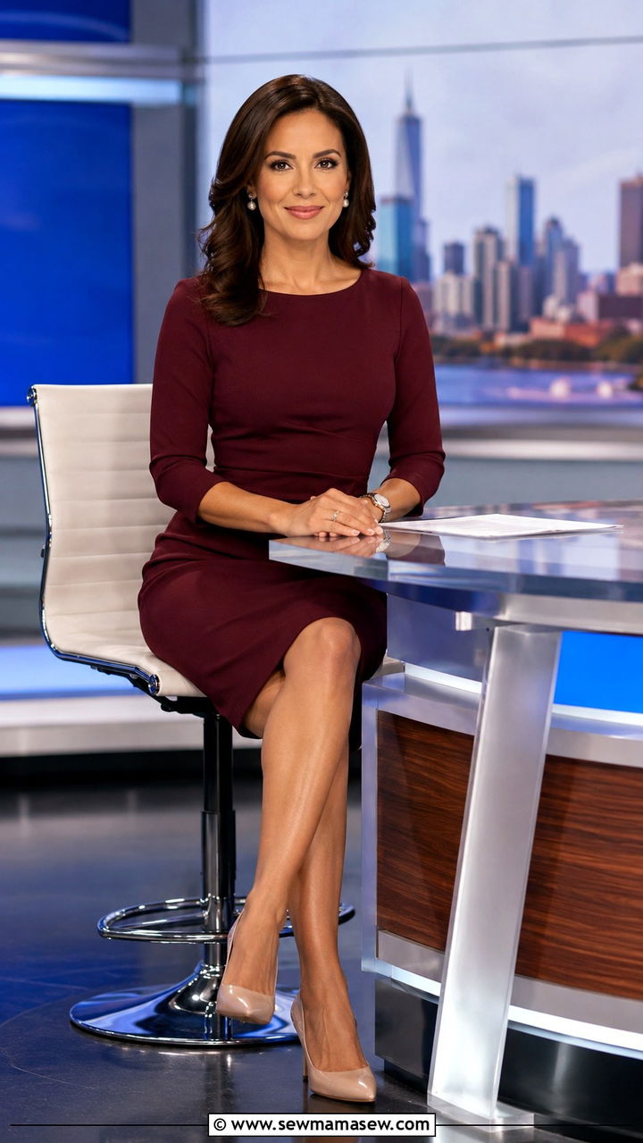 Sheath Dress With Nude Pumps - 25 News anchor outfit ideas