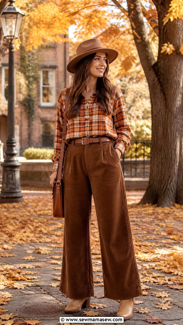 Sheer Blouse with Velvet Palazzo Pants - 40 palazzo pants outfit ideas