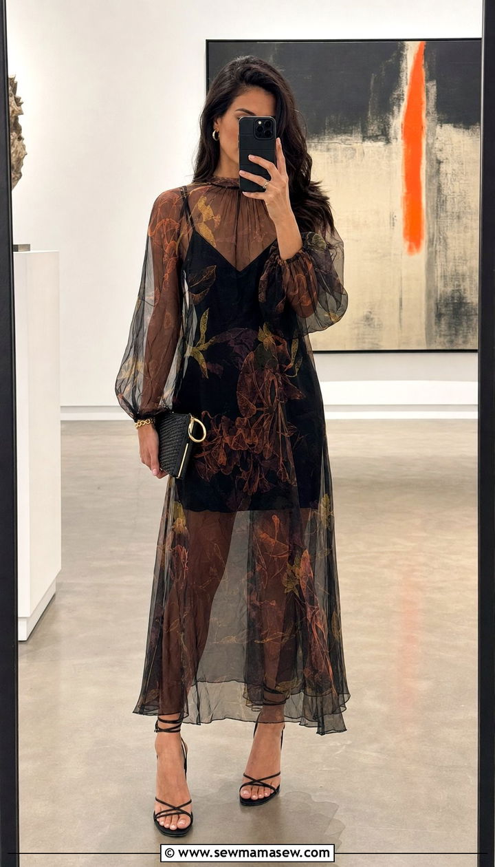 Sheer Dress Over Slip - 25 dress outfits aesthetic