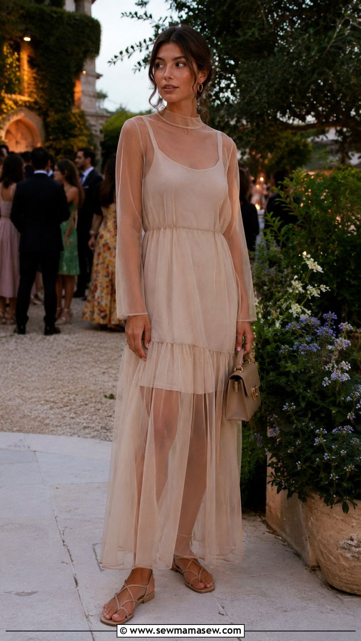 Sheer Layered Dress Over Slip Summer Outfit 2026 - 20 summer outfits 2026 women Pinterest