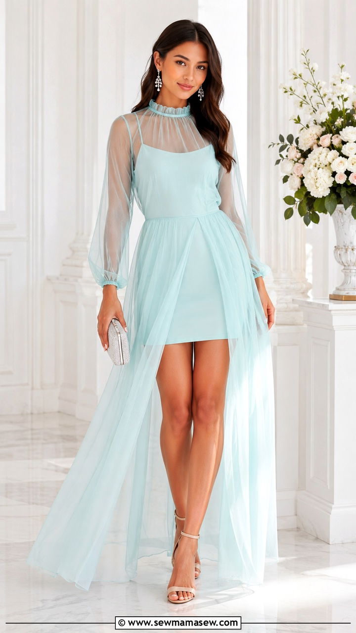 Sheer Overlay Dress Outfit - 30 June outfit ideas 2026