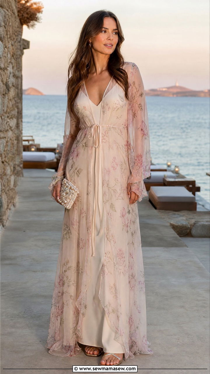 Sheer Overlay Maxi Dress Fairycore Outfit - 25 classy fairycore outfit ideas