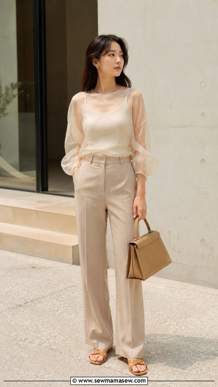Sheer layering outfit - 30 spring to summer outfits aesthetic
