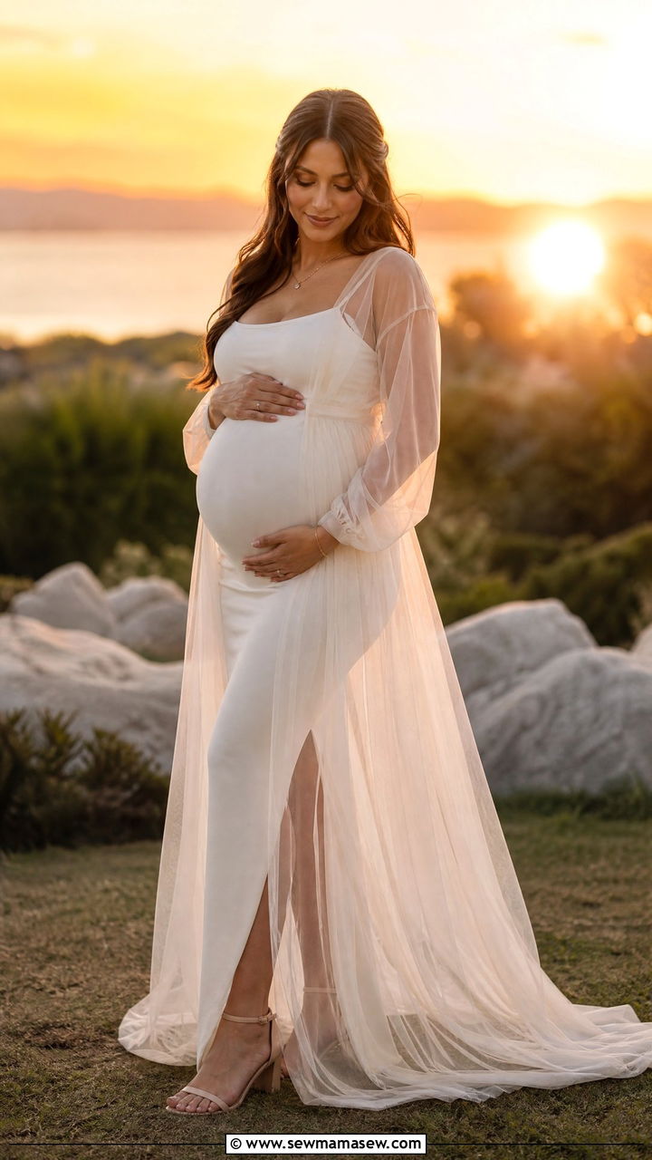 Sheer overlay dress for gender reveal - 25 Gender reveal outfit ideas