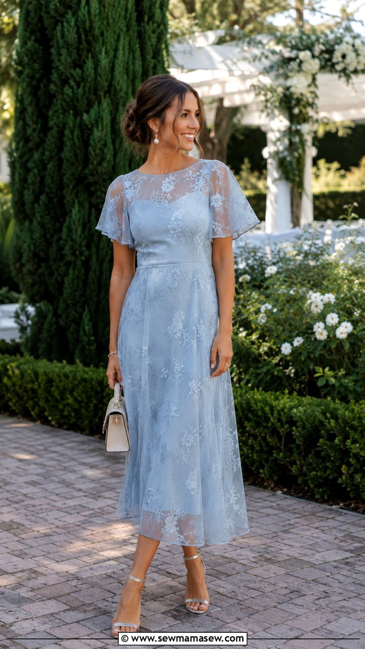 Sheer overlay dress for summer wedding - 25 seasonal summer wedding guest outfit ideas