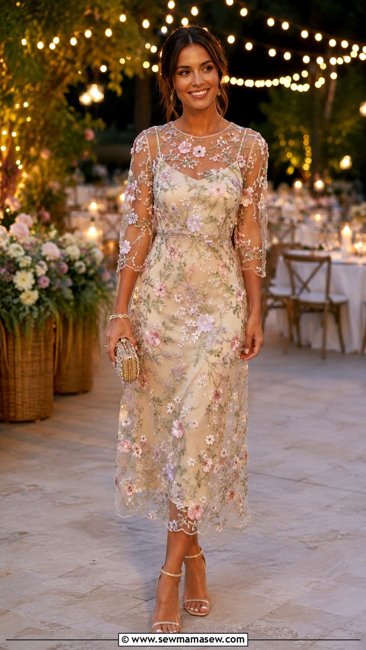 Sheer overlay dress with slip underneath - 25 Balmy evening outfit ideas