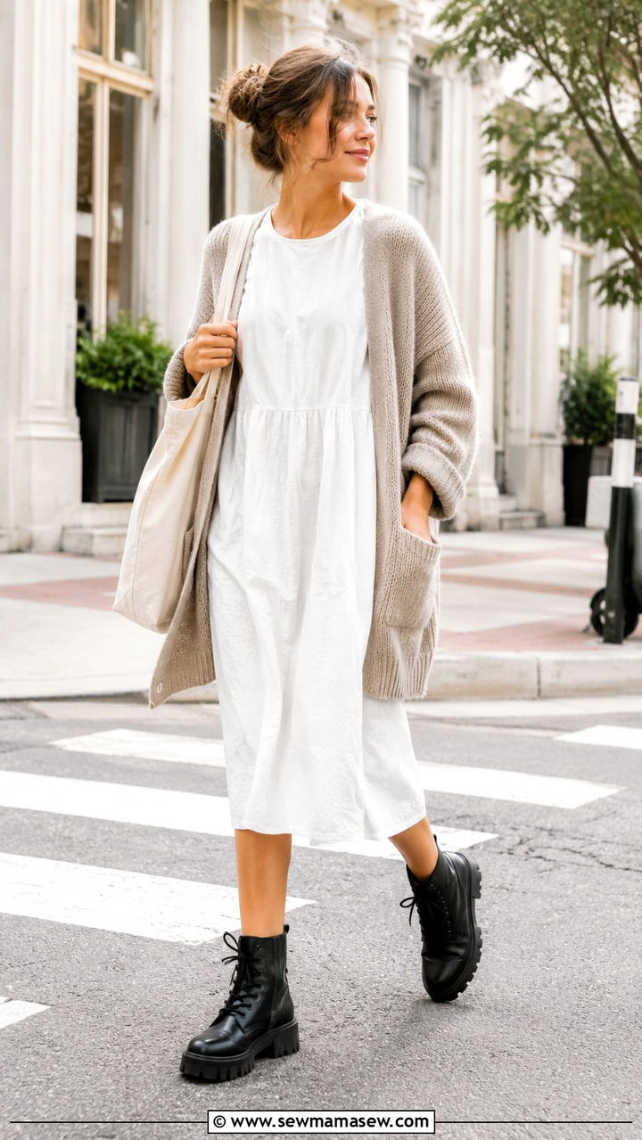 Shift Dress With Combat Boots - 25 Shift dress outfit ideas with boots