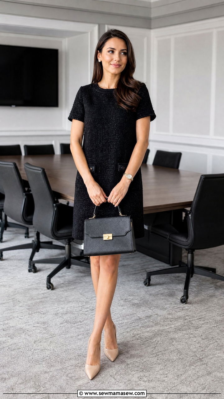 Shift Dress With Pumps - 25 Business casual outfits with dress