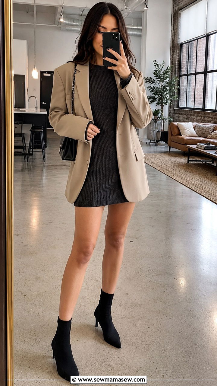 Shift Dress With Sock Boots - 25 Shift dress outfit ideas with boots