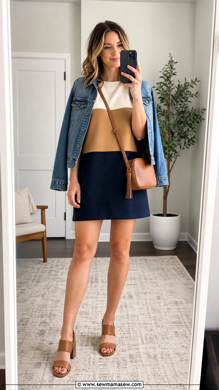Shift dress with block heels - 25 Shift dress outfit ideas with heels