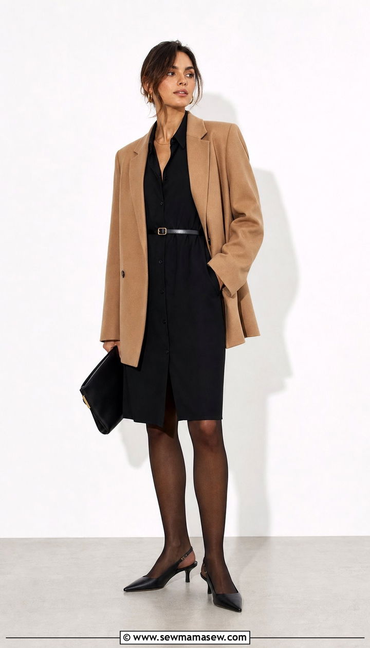 Shirt Dress With Blazer And Tights Outfit - 25 Shirt dress outfit ideas with tights