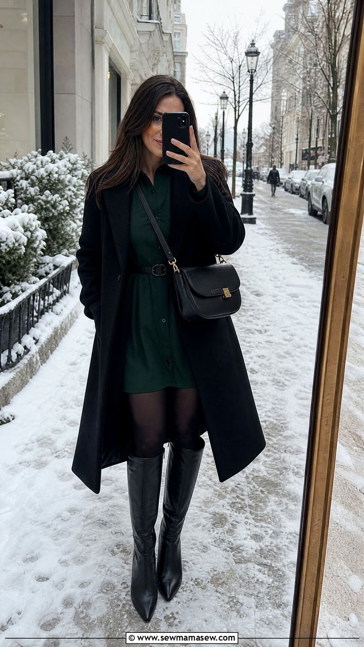 Shirt Dress With Tights - 30 casual shirt dress outfits