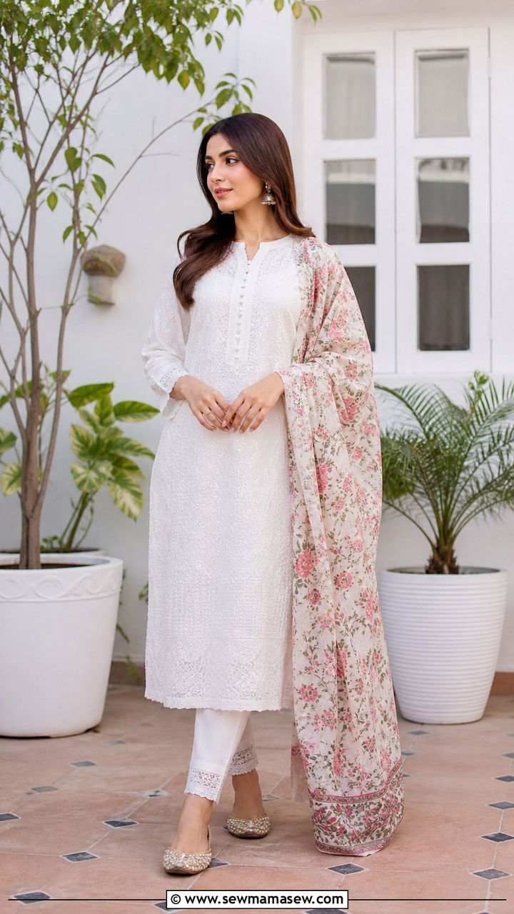 Short Kurti with Cigarette Pants - 20 Faisalabad outfit ideas